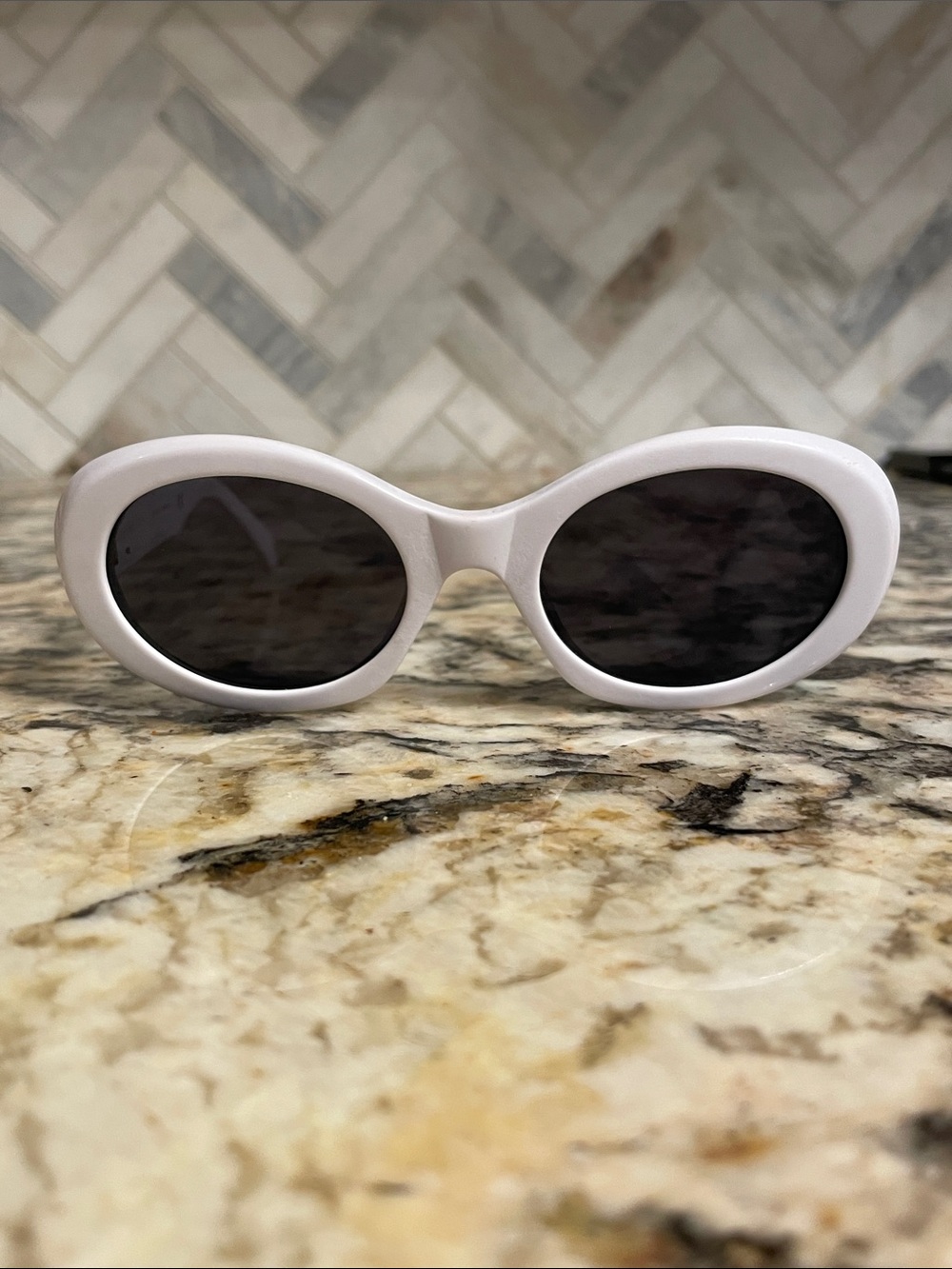 Celine White Oval Sunglasses - Picture 4 of 13